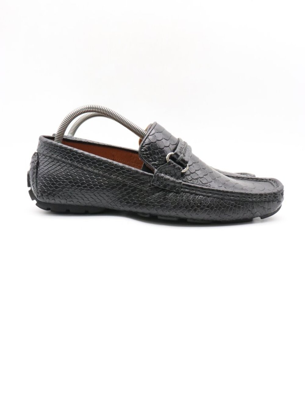 Donald Pliner Donniedrus Loafers Shoes Men's Size 9.5 M Black Leather Slip On